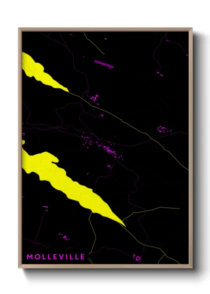 Une affiche de carte sur Molleville