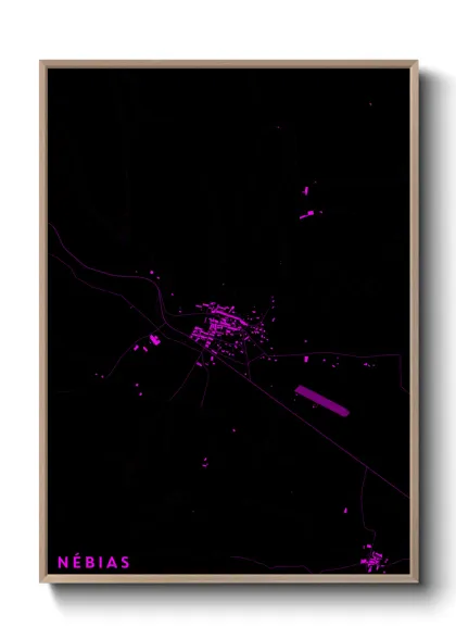 Une affiche de carte sur Nébias