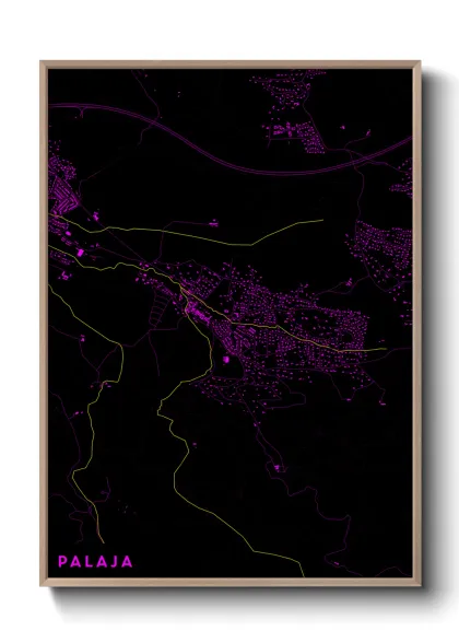 Une affiche de carte sur Palaja