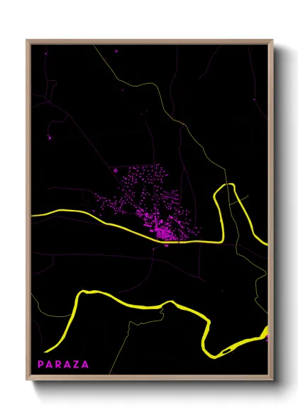 Une affiche de carte sur Paraza