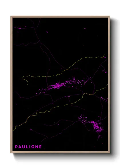 Une affiche de carte sur Pauligne