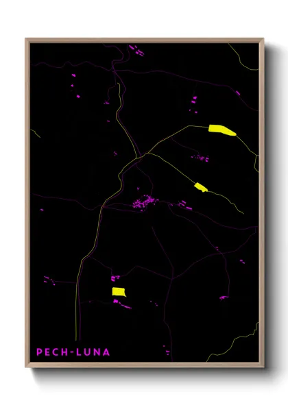 Une affiche de carte sur Pech-Luna