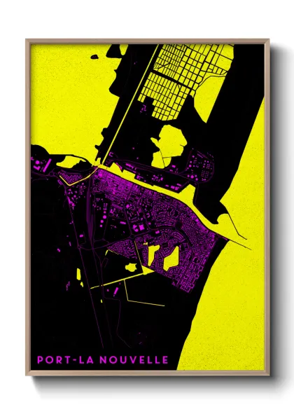 Une affiche de carte sur Port-La Nouvelle