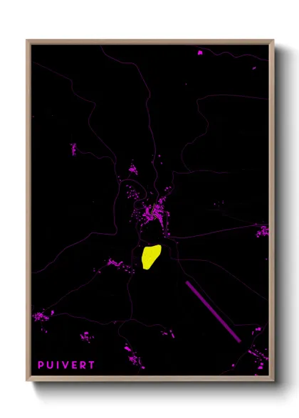 Une affiche de carte sur Puivert