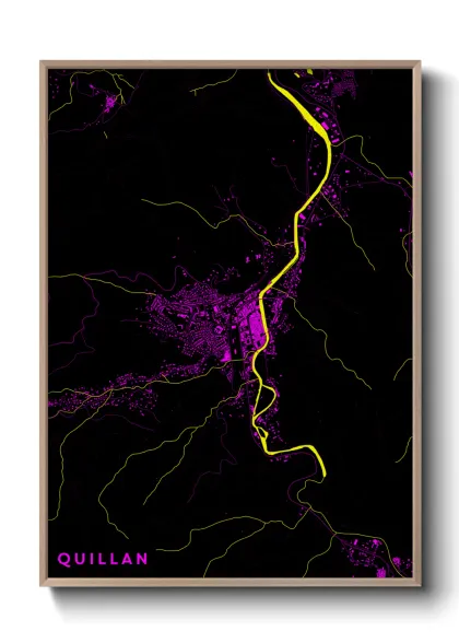 Une affiche de carte sur Quillan