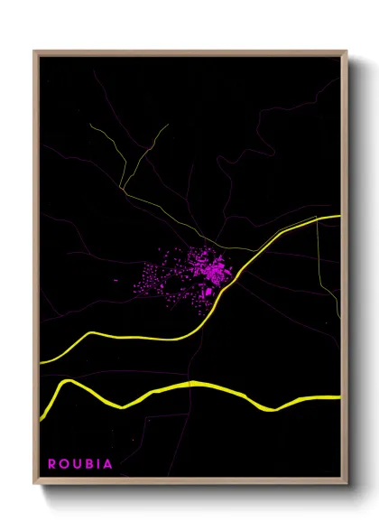 Une affiche de carte sur Roubia