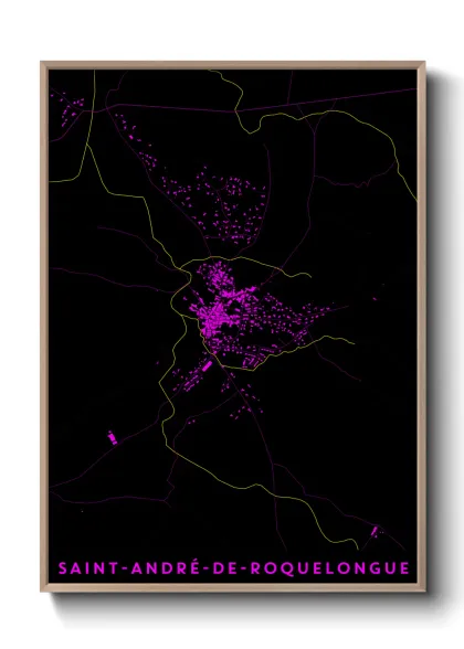 Une affiche de carte sur Saint-André-de-Roquelongue