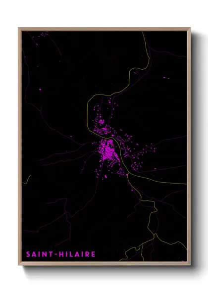 Une affiche de carte sur Saint-Hilaire