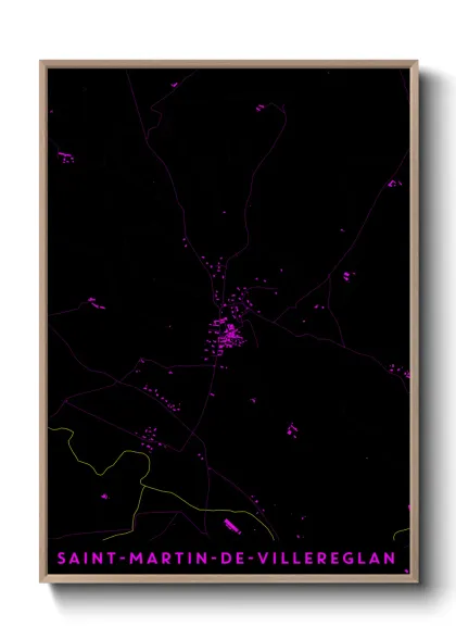 Une affiche de carte sur Saint-Martin-de-Villereglan