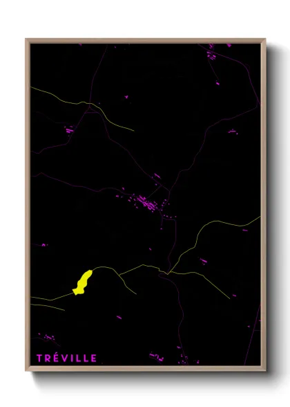 Une affiche de carte sur Tréville