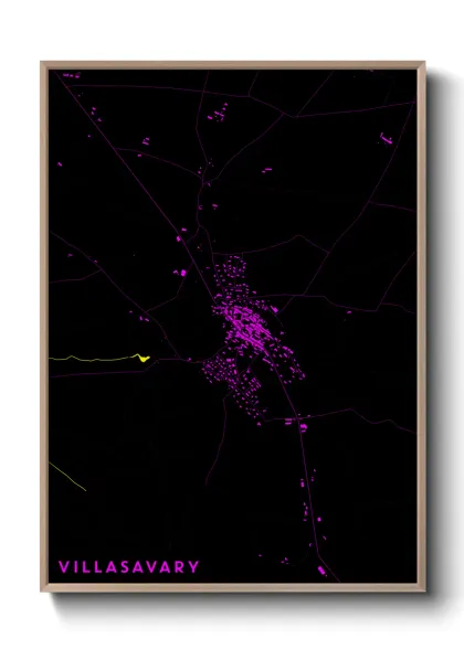 Une affiche de carte sur Villasavary