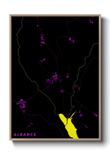 Une affiche de carte sur Alrance