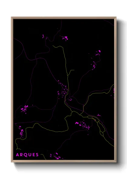 Une affiche de carte sur Arques