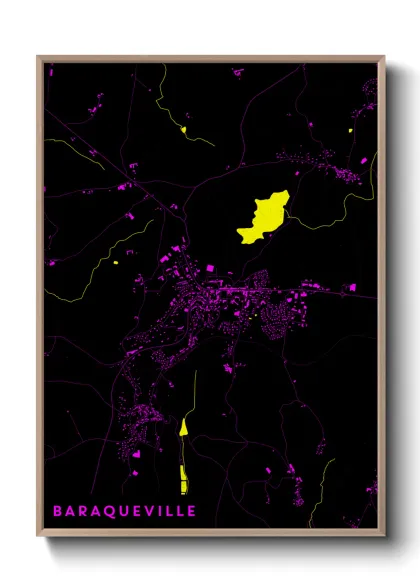 Une affiche de carte sur Baraqueville