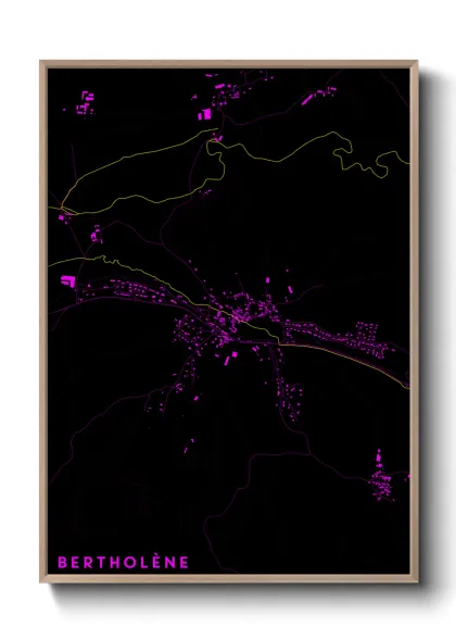 Une affiche de carte sur Bertholène