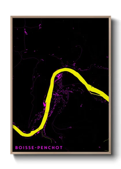 Une affiche de carte sur Boisse-Penchot