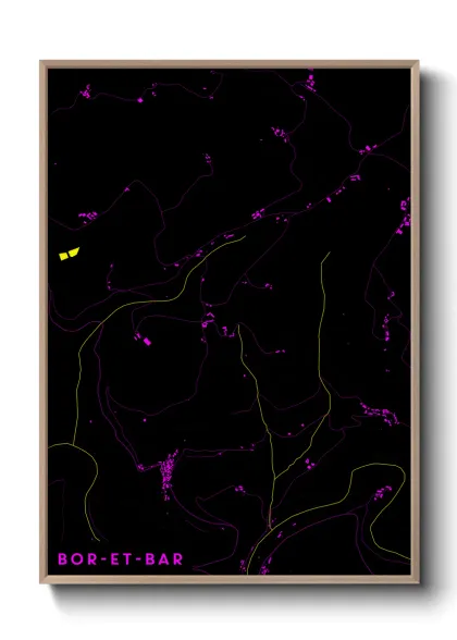 Une affiche de carte sur Bor-et-Bar