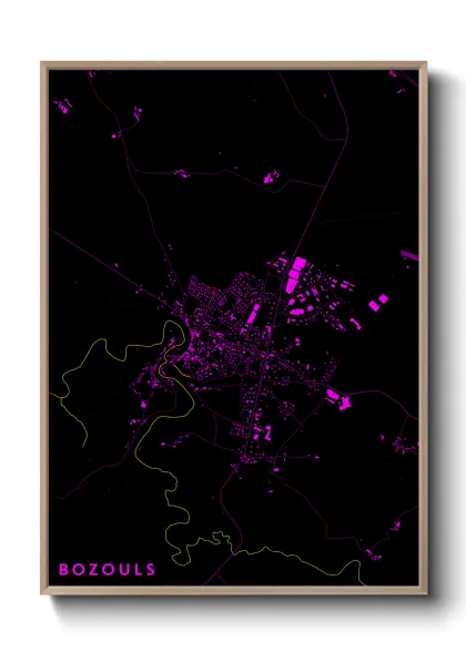 Une affiche de carte sur Bozouls