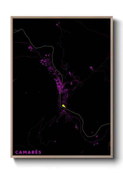 Une affiche de carte sur Camarès