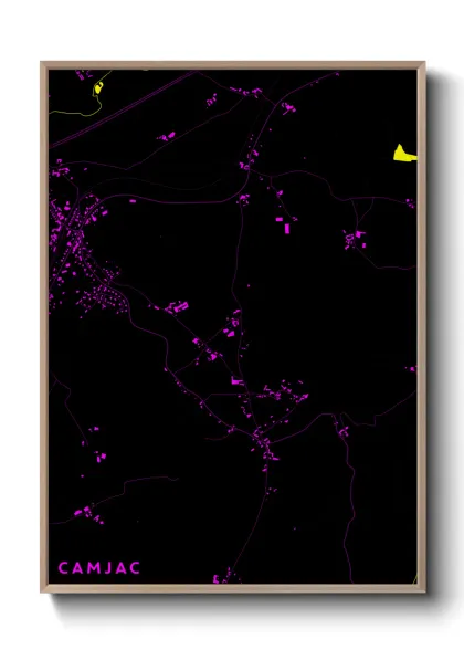 Une affiche de carte sur Camjac