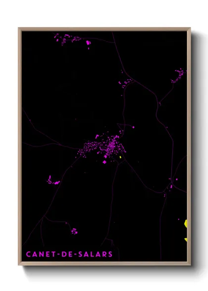 Une affiche de carte sur Canet-de-Salars