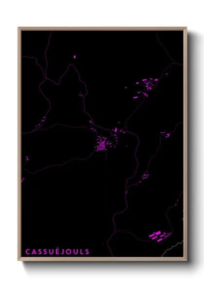 Une affiche de carte sur Cassuéjouls