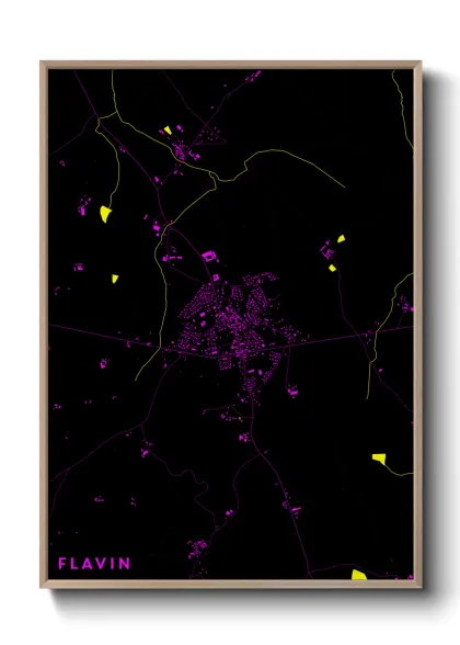 Une affiche de carte sur Flavin