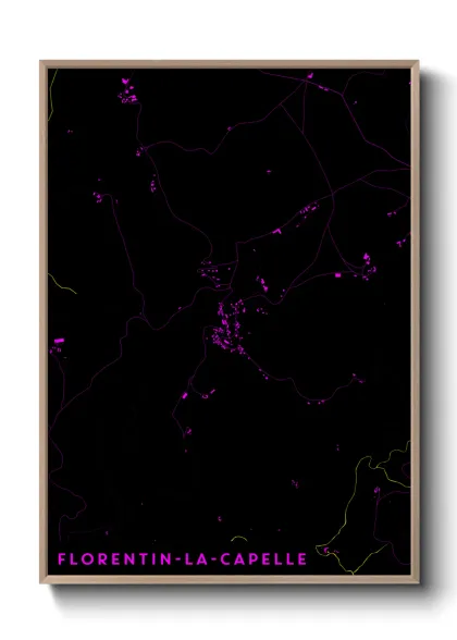 Une affiche de carte sur Florentin-la-Capelle