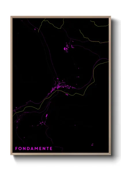 Une affiche de carte sur Fondamente