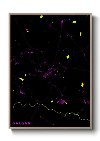 Une affiche de carte sur Galgan