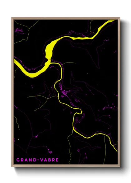 Une affiche de carte sur Grand-Vabre