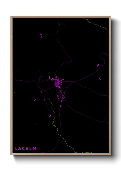 Une affiche de carte sur Lacalm