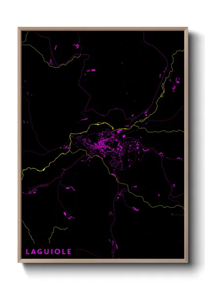 Une affiche de carte sur Laguiole