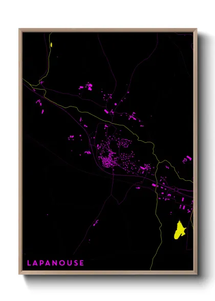 Une affiche de carte sur Lapanouse