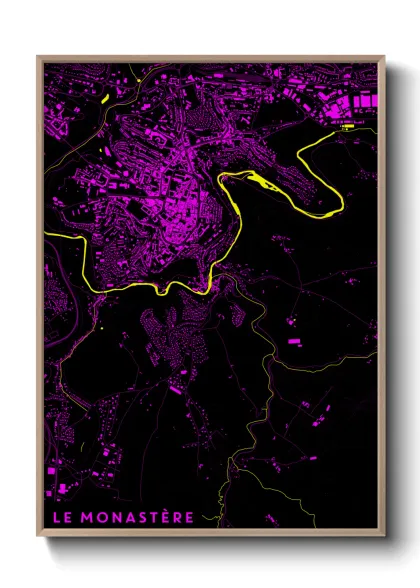 Une affiche de carte sur Le Monastère