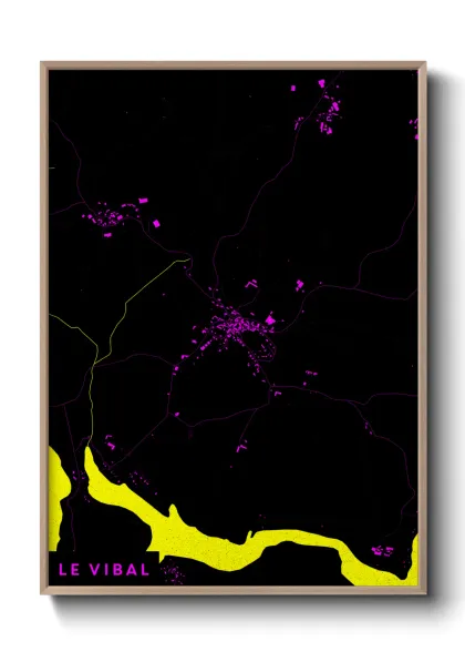 Une affiche de carte sur Le Vibal