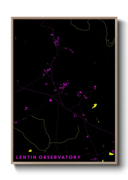 Une affiche de carte sur Lentin Observatory