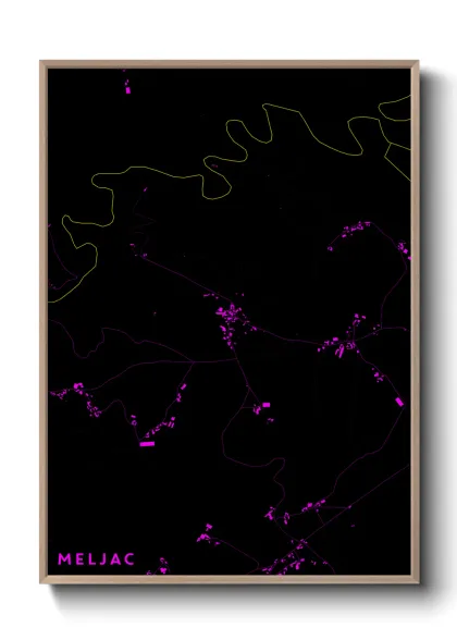 Une affiche de carte sur Meljac