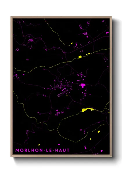 Une affiche de carte sur Morlhon-le-Haut