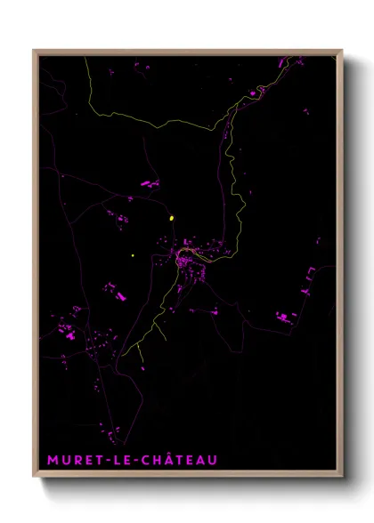 Une affiche de carte sur Muret-le-Château