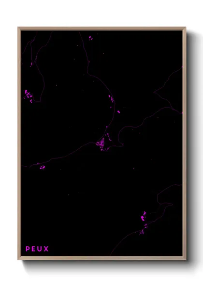 Une affiche de carte sur Peux