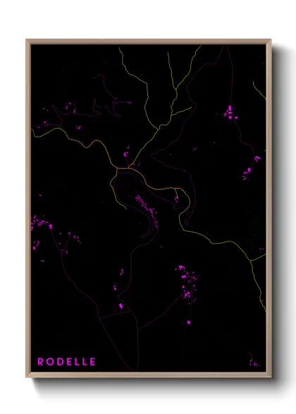 Une affiche de carte sur Rodelle