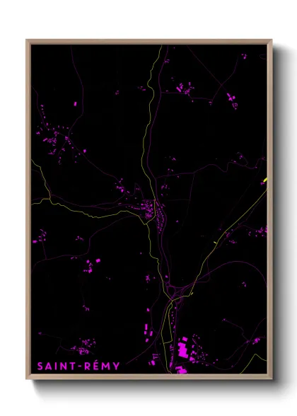 Une affiche de carte sur Saint-Rémy