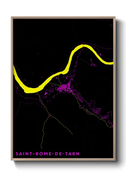 Une affiche de carte sur Saint-Rome-de-Tarn