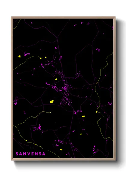 Une affiche de carte sur Sanvensa