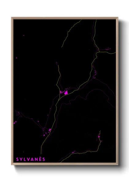 Une affiche de carte sur Sylvanès