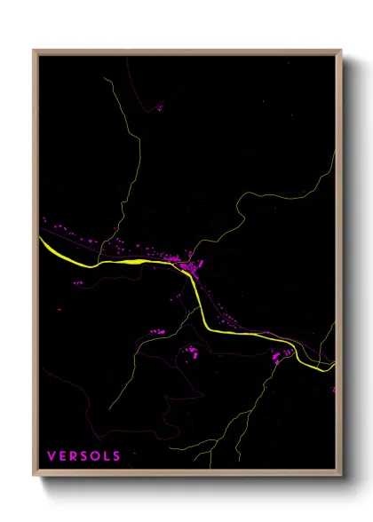 Une affiche de carte sur Versols