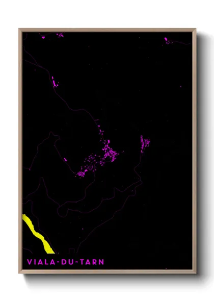 Une affiche de carte sur Viala-du-Tarn