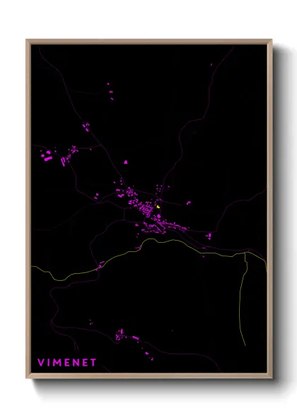 Une affiche de carte sur Vimenet