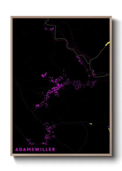 Une affiche de carte sur Adamswiller
